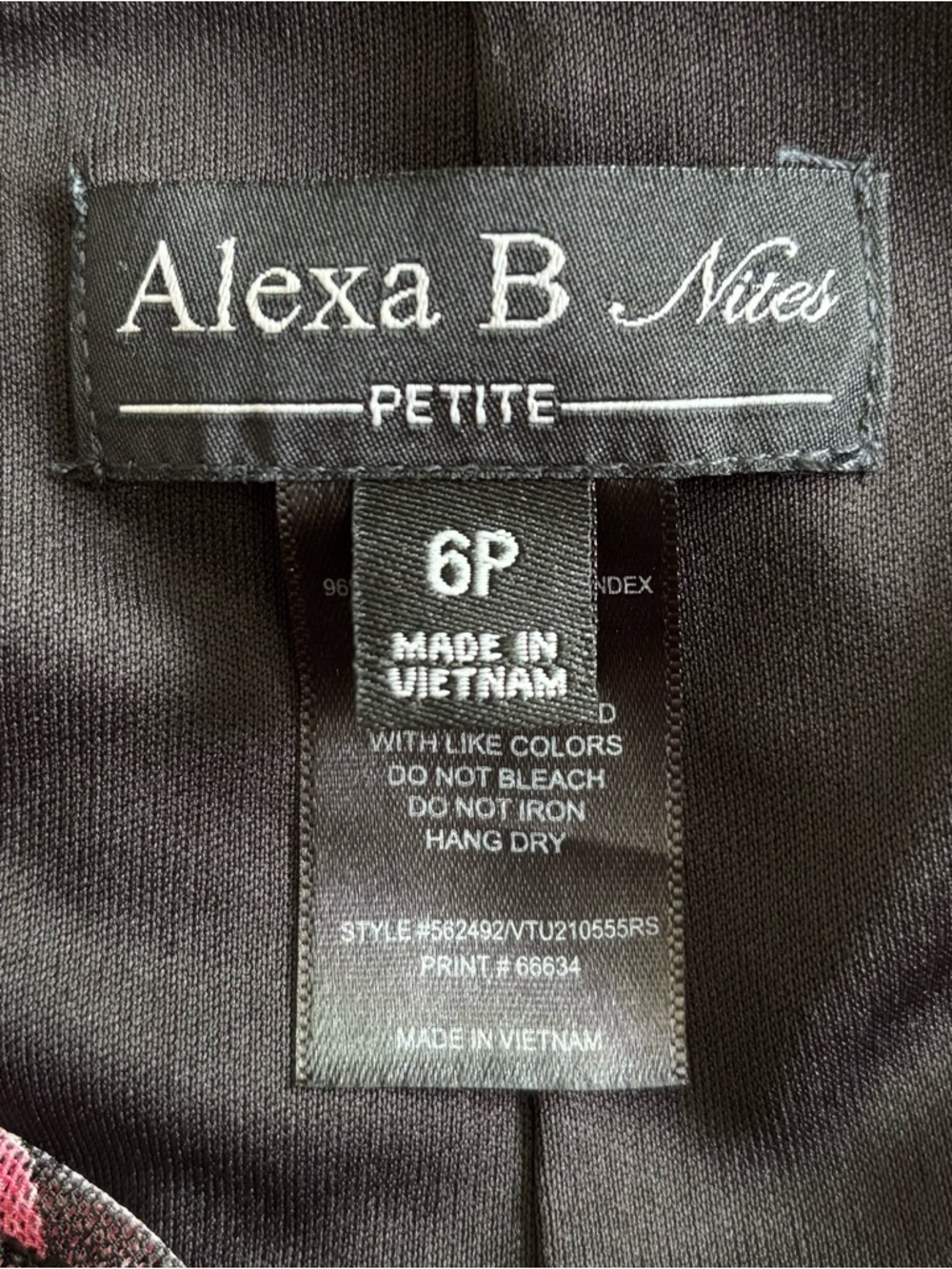Alexa B. Nites Floral Mesh Maxi Dress Black Pink Petite 6P NWT - Picture 5 of 8
